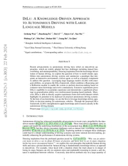 DiLu: A Knowledge-Driven Approach to Autonomous Driving with Large
  Language Models