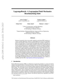 LagrangeBench: A Lagrangian Fluid Mechanics Benchmarking Suite