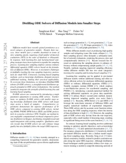 Distilling ODE Solvers of Diffusion Models into Smaller Steps