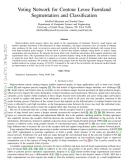 Voting Network for Contour Levee Farmland Segmentation and
  Classification