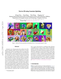 Text-to-3D using Gaussian Splatting