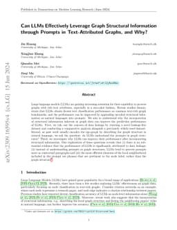 Can LLMs Effectively Leverage Graph Structural Information through
  Prompts, and Why?