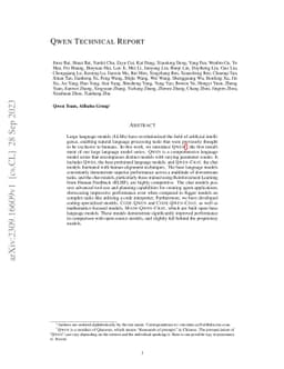 Qwen Technical Report