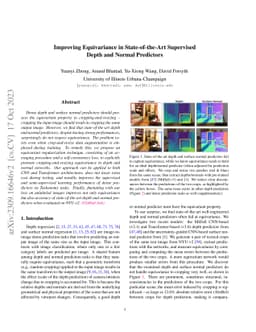 Improving Equivariance in State-of-the-Art Supervised Depth and Normal
  Predictors