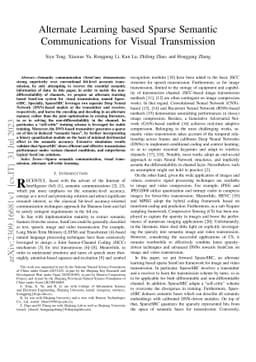 Alternate Learning based Sparse Semantic Communications for Visual
  Transmission