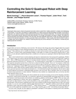 Controlling the Solo12 Quadruped Robot with Deep Reinforcement Learning