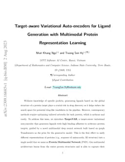 Target-aware Variational Auto-encoders for Ligand Generation with
  Multimodal Protein Representation Learning