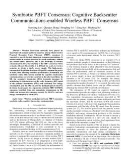 Symbiotic PBFT Consensus: Cognitive Backscatter Communications-enabled
  Wireless PBFT Consensus