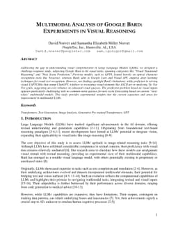 Multimodal Analysis Of Google Bard And GPT-Vision: Experiments In Visual
  Reasoning