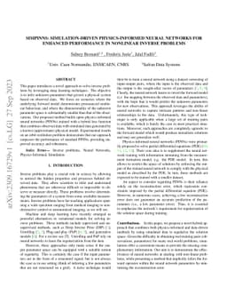 SimPINNs: Simulation-Driven Physics-Informed Neural Networks for
  Enhanced Performance in Nonlinear Inverse Problems