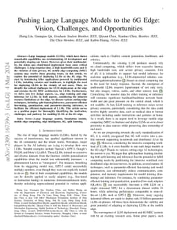 Pushing Large Language Models to the 6G Edge: Vision, Challenges, and
  Opportunities