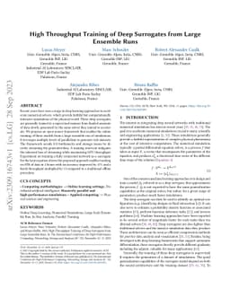 High Throughput Training of Deep Surrogates from Large Ensemble Runs