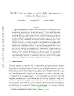 PROSE: Predicting Operators and Symbolic Expressions using Multimodal
  Transformers