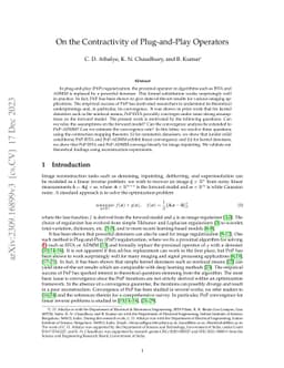 On the Contractivity of Plug-and-Play Operators