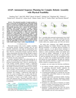 ASAP: Automated Sequence Planning for Complex Robotic Assembly with
  Physical Feasibility