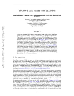 YOLOR-Based Multi-Task Learning