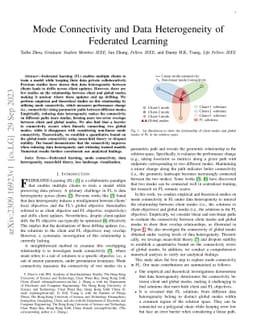 Mode Connectivity and Data Heterogeneity of Federated Learning