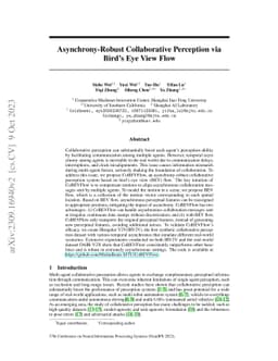 Asynchrony-Robust Collaborative Perception via Bird's Eye View Flow