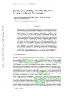 Leveraging Optimization for Adaptive Attacks on Image Watermarks