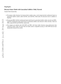 Discrete-Choice Model with Generalized Additive Utility Network