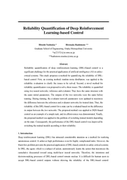 Reliability Quantification of Deep Reinforcement Learning-based Control