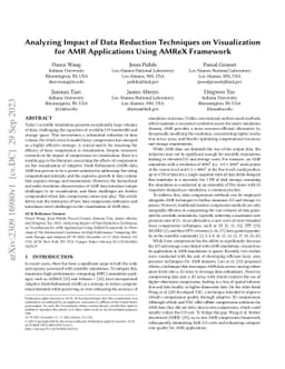 Analyzing Impact of Data Reduction Techniques on Visualization for AMR
  Applications Using AMReX Framework