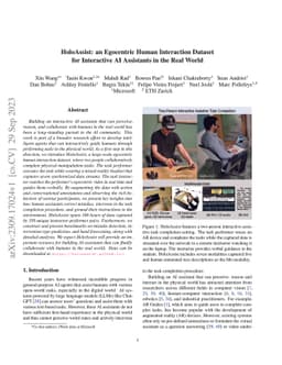 HoloAssist: an Egocentric Human Interaction Dataset for Interactive AI
  Assistants in the Real World