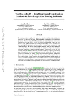Too Big, so Fail? -- Enabling Neural Construction Methods to Solve
  Large-Scale Routing Problems