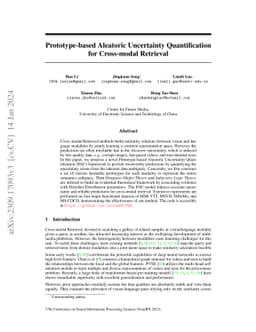 Prototype-based Aleatoric Uncertainty Quantification for Cross-modal
  Retrieval