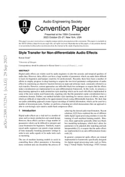 Style Transfer for Non-differentiable Audio Effects