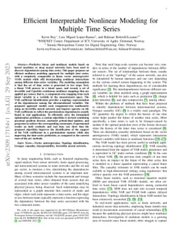 Efficient Interpretable Nonlinear Modeling for Multiple Time Series