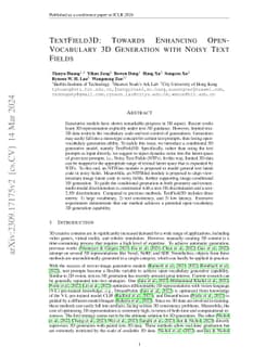 TextField3D: Towards Enhancing Open-Vocabulary 3D Generation with Noisy
  Text Fields