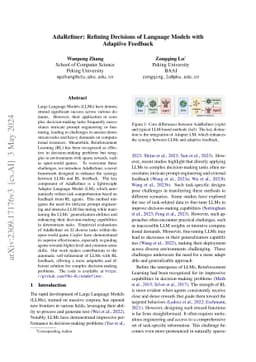 AdaRefiner: Refining Decisions of Language Models with Adaptive Feedback