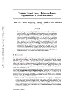 Towards Complex-query Referring Image Segmentation: A Novel Benchmark