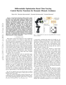 Differentiable Optimization Based Time-Varying Control Barrier Functions
  for Dynamic Obstacle Avoidance
