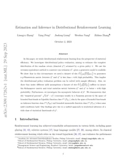 Estimation and Inference in Distributional Reinforcement Learning