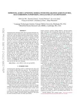 Improving Audio Captioning Models with Fine-grained Audio Features, Text
  Embedding Supervision, and LLM Mix-up Augmentation