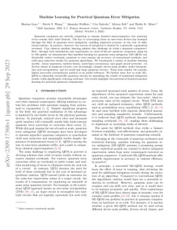 Machine Learning for Practical Quantum Error Mitigation