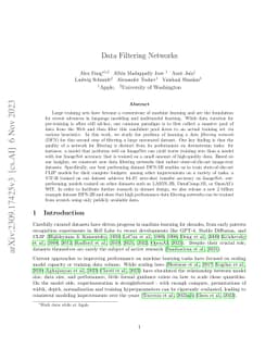 Data Filtering Networks