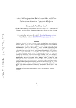 Joint Self-supervised Depth and Optical Flow Estimation towards Dynamic
  Objects