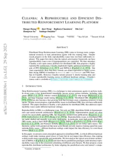 Cleanba: A Reproducible and Efficient Distributed Reinforcement Learning
  Platform