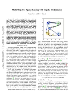 Multi-Objective Sparse Sensing with Ergodic Optimization