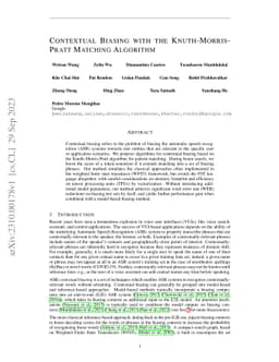 Contextual Biasing with the Knuth-Morris-Pratt Matching Algorithm