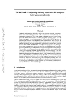 DURENDAL: Graph deep learning framework for temporal heterogeneous
  networks