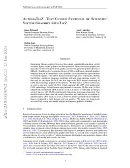 AutomaTikZ: Text-Guided Synthesis of Scientific Vector Graphics with
  TikZ