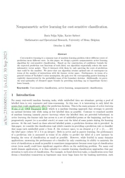 Nonparametric active learning for cost-sensitive classification