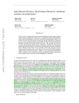 Are Graph Neural Networks Optimal Approximation Algorithms?