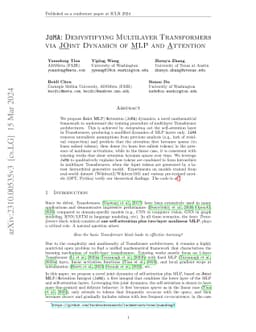 JoMA: Demystifying Multilayer Transformers via JOint Dynamics of MLP and
  Attention
