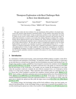 Thompson Exploration with Best Challenger Rule in Best Arm
  Identification