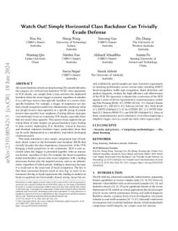 Watch Out! Simple Horizontal Class Backdoor Can Trivially Evade Defense